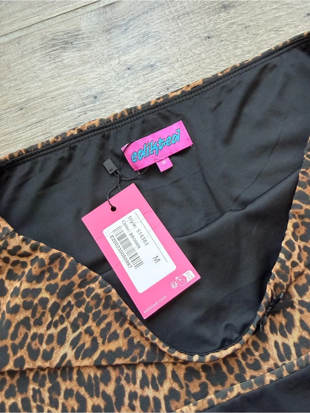 Edikted leopard print mini skirt NWT size M
